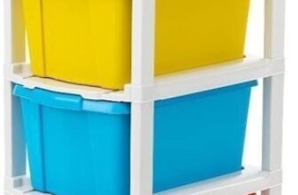 J K International 6 Compartments Plastic Modular Drawer(Multicolor)