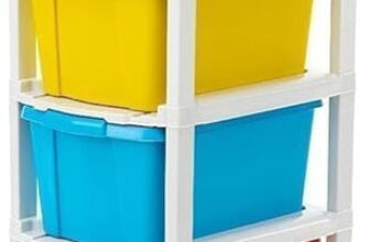 J K International 6 Compartments Plastic Modular Drawer System For Home, Office(Multicolor)