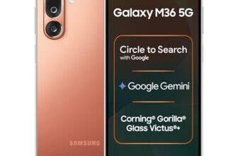 Samsung Galaxy M36 5G (Orange Haze, 6 Gb Ram, 128 Gb Storage)| Circle To Search| Google Gemini| Corning Gorilla Glass Victus+| 7.7Mm Slim| Ai Enhanced 50 Mp Ois Triple Camera| Unmatched Nightography