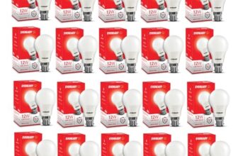 Eveready 12W Led B22 Light Bulb | High Efficiency & Glare-Free Light | 4Kv Surge Protection | With Wide Operating Voltage Range | 100 Lumens Per Watt | Cool Day Light (6500K) | Pack Of 20