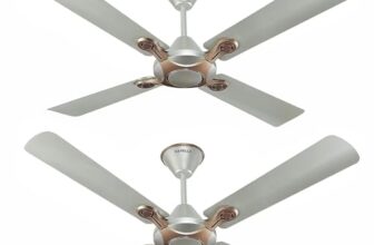 Havells 1200Mm Leganza Es 4B Ceiling Fan | Best Fan In 4 Blade, Premium Finish Decorative Fan, High Air Delivery | Energy Saving, 100% Pure Copper Motor, 2 Year Warranty | (Pack Of 2, Bronze Gold)