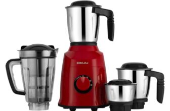 Bajaj Military Series Rex 750W 4 Jar Mixer Grinder | Duracut Blades | 2-In-1 Function Blade In Dry Jar | 2 Yrs Warranty 【Red/Black】