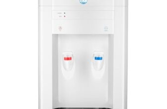 GRAND PLUS Omega Hot and Normal Bottle Water Dispenser Table Top Hot Water Dispenser | 2 Taps| Hot, Normal | for Home, Office, Doctors Easy to Use (White) 10 liters