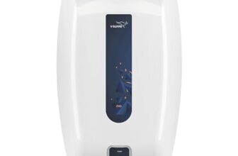 V-Guard Zio Geyser 5 Litre Instant Water Heater | Advanced Multi-Layered Safety | 3000 W Powerful Heating | Suitable For Kitchen & Bathroom | 5 Year Inner Tank Warranty by V-Guard | White-Blue