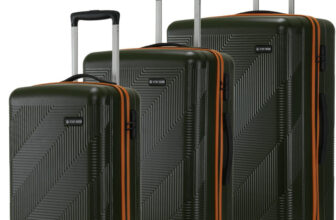 Stony Brook by Nasher Miles Echo HardSided Polycarbonate Luggage Olive Orange Trolley Bags(55,65&75cm) Cabin & Check-in Set 8 Wheels – 28 inch