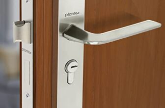 Plantex Heavy-Duty Door Lock Set – Main Door Lock Handle Set/ 6-Lever Lock Mechanism with 3 Years of Warranty/Mortise Lock with 3 Keys, Brass Lock Body & Cylinder(8105 – Matt)