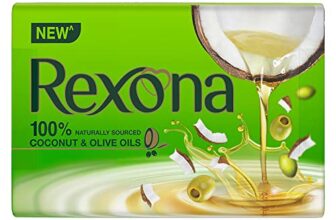 Rexona Coconut and Olive Oil Soap For Silky Smooth Skin, 4X100 g