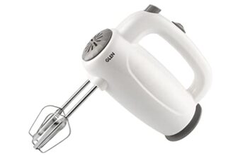 Glen Electric Hand Mixer 125 W 2 Beaters with 5 Speed Settings – White (4059) 1 Years Warranty