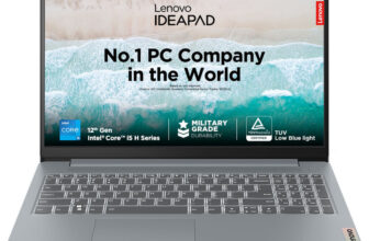 Lenovo Ideapad Intel Core i5 12th Gen 12450H – (16 GB/512 GB SSD/Windows 11 Home/4 GB Graphics) 15IAH8 Thin and Light Laptop(15.6 Inch, Arctic Grey, 1.62 kg, With MS Office)
