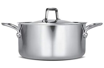 MILTON Pro cook Triply Stainless-Steel Casserole Handi/Stock Pot/Biryani Pot with Lid 22 cm, 4 Litre, Cook-N-Serve Bowl, Gas and Induction Friendly, 3 Years Warranty