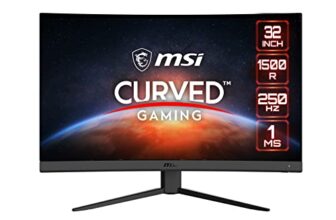 MSI G32C4X 32 Inch FHD Curved Gaming Monitor – 1500R, 1920 X 1080 Va Panel, 250Hz / 1Ms, AMD Freesync Premium, HDR Ready, Black