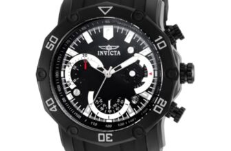 Invicta Silicone Pro Diver Chronograph Black Dial Analog Watch for Men – 22799, Black Band