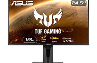 ASUS Tuf – Vg259Qr Gaming 25 Inch (63.5 Cm) 1920 x 1080 Pixels LCD Monitor – Full Hd, 165Hz, 1Ms, Extreme Low Motion, Speaker, Shadow Boost, Vesa Mountable, Displayport, Hdmi Black