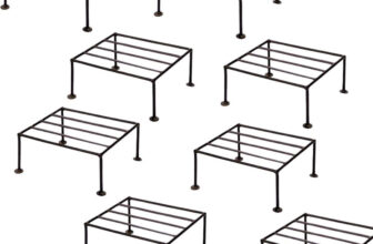 Hs Retail Indoor & Outdoor (9.5″x9″x4.5″,Black) Plant Container Set(Pack of 8, Metal)