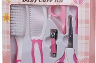 Squnib Baby Nail Grooming Kit One Box With 6 Items Nail Clipper with Safty Cover/Hair Brush/Comb/Scissors with safety cover