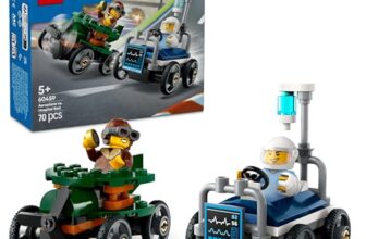 LEGO City Airplane vs. Hospital Bed Race Car Pack Soapbox Racing Toy 60459 Building Blocks Toys for 5+ Gift for Boys and Girls