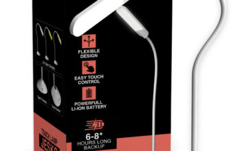 Sturlite Jesko 6W Rechargeable LED|(3 in 1) Color Changing Light Table Lamp(60 cm, White)