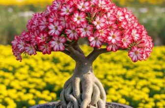 Desert Rose Adenium Live Plant, Hybrid Multicolour Grafted Desert Rose for Home Garden Indoor And Outdoor Without Pot (Pack Of 1)