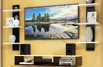 SMART SHOPPEE T.V Entertainment Unit Set Top Box Stand Wooden Wall Shelf(Number of Shelves – 4, Black, White)