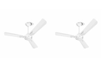 Havells 1200mm Ambrose ES Ceiling Fan | Premium Matt Finish, Decorative Fan, Elegant Looks, High Air Delivery, Energy Saving, 100% Pure Copper Motor | 2 Year Warranty | (Pack of 2, Chrome)