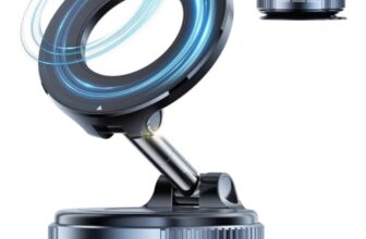 STARQ 360° Vaccum Magnetic Phones Holder, Magnetic Car Phone Mount, Hands-Free Suction Cup Phones Holder for Car/Gym/Mirror/Shower, Car Mount Compatible with All Mobile (Extended)