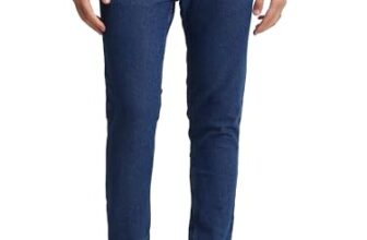 Highlander Men’s Slim-Fit Mid-Rise Jeans | Clean & Polished Look & Casual wear | Strecthable Comfort | Everyday Style Blue