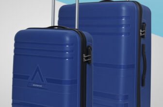 ARISTOCRAT Airstop Set of 2 (Small 53cm | Medium 63cm) – Trolley Bag Cabin & Check-in Set 4 Wheels – 25 Inch