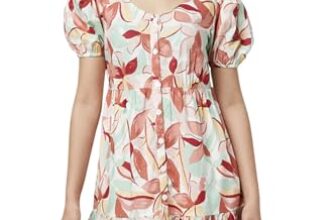 Honey by Pantaloons Women’s Above The Knee Dress Rust