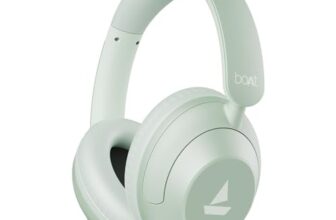 Boat Rockerz 650 Pro (2025 Launch),Touch/Swipe Controls,Dolby Audio,80Hrs Battery,2Mics Enx,Fast Charge,App Support,Dual Pair,Bluetooth Over Ear Headphones,Wireless Headphone with Mic (Sage Green)