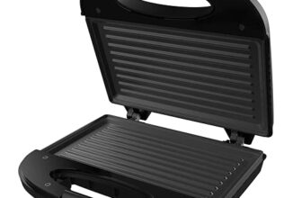 Crompton InstaServe Grill 800 Watts Sandwich Maker with Powerful Heating element (Black)