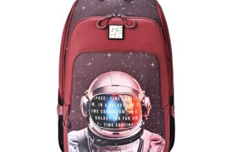 Gear Cosmonaut Backpack 19″/38L Large Water Resistant School Bag/Casual Backpack/Daypack/Kids Bag for Boys/Girls (Maroon-White)
