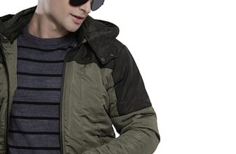 The Indian Garage Co Men’s Slim Fit Jacket (0521-JKT-17-04_Olive Green XL)