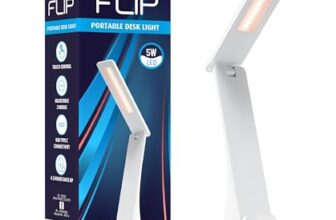 Halonix Flip Dimmable 3-in-1 Mode Portable Desk Lamp | LED Table Lamp | Study Lamp | Desk Light | Color-White,Off-White,Yellow