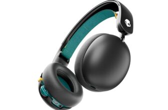 Skullcandy Grom Over-Ear Wireless Headphones for Kids, Volume-Limiting to 85dB + 45Hr Playtime + Rapid Charge Override Function, Adjustable Headband Strap & Collapsible Design- Black