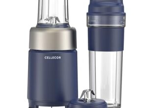 Cellecor BlendPro 500W Nutri-Blender | 500W Personal Smoothie Blender with 24,500 RPM | 2 Durable Jars | 6-Leaf Blade | Compact Juicer Mixer Grinder | Anti-Rust Titanium Alloy Blade | 2 Yrs Warranty