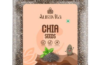Auravita Omega 3 and Fiber Raw Chia Seeds for Weight Management Chia Seeds(1 kg)