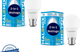 HALONIX 9 W, 0.5 W Basic Round B22 LED Bulb(White, Pack of 2)