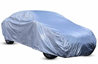 Amazon Brand – Solimo Sedan Car Cover, Silver(New Dzire, Xcent, Indigo, Tata Tigor, Logan, Cedia, etc.)