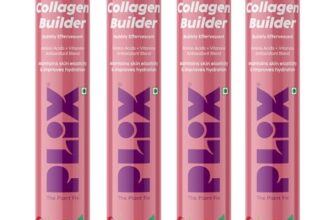 PLIX – THE PLANT FIX Collagen Builder Bubbly Effervescent-15 Capsules (Pack Of 4,Watermelon) For Hydrated Skin & Anti-Aging|Amino Acid Blend For Collagen Production|Vitamin C & E|100% Vegan,4 Count