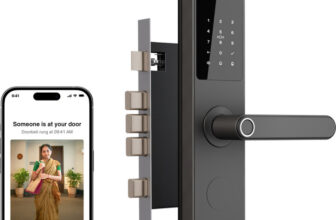 NATIVE By Urban Company Lock Pro with Camera Unlock & Doorbell Connect | 7-Way Unlock |Free Installation Smart Door Lock(Grey)