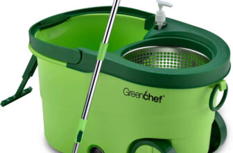 Greenchef Spin mop set 360 degree stainless steel spinner Mop Set Mop Set(Green)