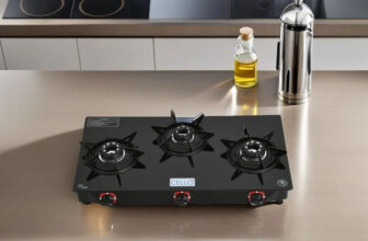 CELLO Hexa Manual Ignition Black Aluminium Alloy Burner Toughened Glass Glass Manual Gas Stove(3 Burners)