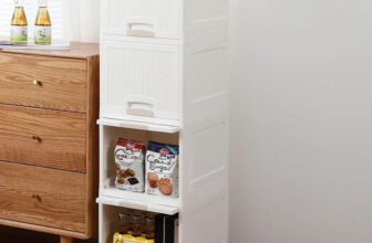 J K INTERNATIONAL 4 Compartments Plastic Chest of Drawers(White)