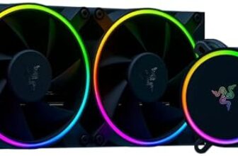Razer Hanbo Chroma RGB All-In-One Liquid Cooler aRGB Pump Cap: Ultimate AIO Design – Quiet, aRGB Fans – Silent, Liquid Cooling – PWM Fan Controller Support – RGB Chroma aRGB – 240MM-RC21-01770100-R3M1
