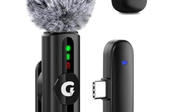 GRENARO Mic for YouTube Wireless, 3-Level Adjustable Noise Reduction Mic Wireless,S12 Wireless Microphone for Youtubers with LED Indicator Light (Single Channel Type-C Port Version)