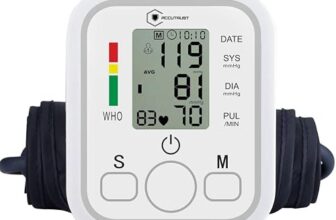 AccuTrust Digital Blood Pressure Monitor for Upper Arm with Large LCD Display, Hypertension Indicator, 2 User Memory (90 Readings), Pulse Rate & Heartbeat Detection – Automatic BP Machine