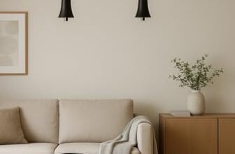 BENE Ilave Pendant Lamp, Mild Steel Indoor Bell Shaped Modern Hanging Lamp, E-27 Base Ceiling Hanging Light for Home Decor, Kitchen, Living Room, Bedroom, 16 cm (Black, Pack of 2 Pc)