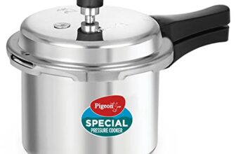 Pigeon by Stovekraft 12736 Aluminium Pressure Cooker 3 litre Non Induction Base Outer Lid (Silver)