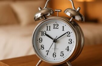 Retro Twin Bell Alarm Clock – Classic Metal Frame Table Clock with Night Backlight, Silent Sweep Movement, Loud Alarm for Heavy Sleepers, Ideal for Bedroom, Office, Living Room & Home Décor (Silver)