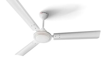 LONGWAY Nexa Delux 1200 mm High Speed (100% Copper) Ceiling Fan – 400 RPM – 3 Years Warranty (White, Pack Of 1)